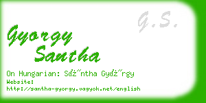 gyorgy santha business card